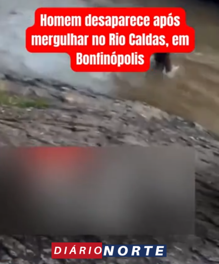 Homem desaparece após mergulhar no Rio Caldas, em Bonfinópolis (GO)