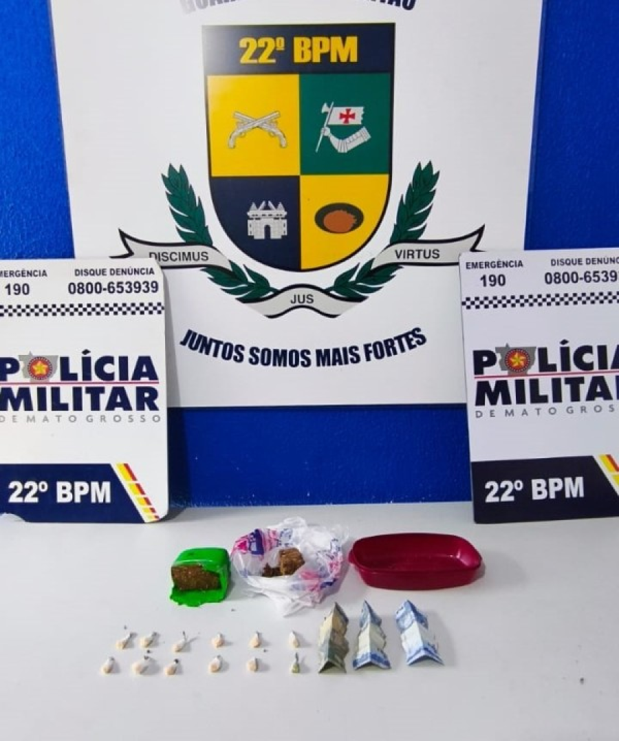 PM prende traficante e desmonta ponto de drogas no bairro Liberdade em Peixoto de Azevedo