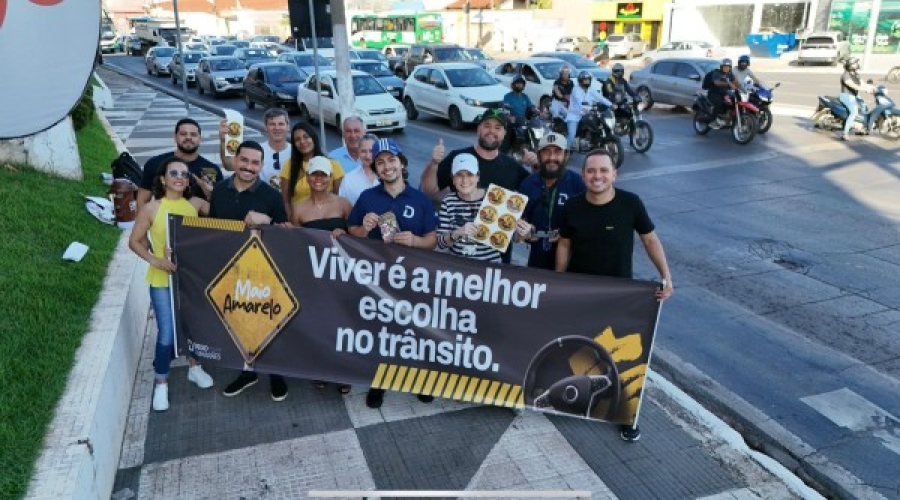 Em ação, Diego defende a paz no trânsito e direção responsável