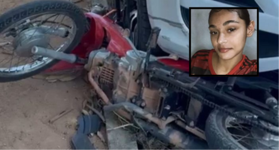 Estudante de 15 anos morreu após batida entre sua motocicleta e uma caminhonete em Alta Floresta.