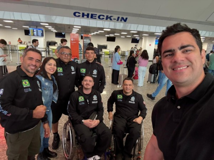 Equipe de parajiu-jitsu de Barra do Garças embarca para Mundial na China com apoio de Virginia Mendes