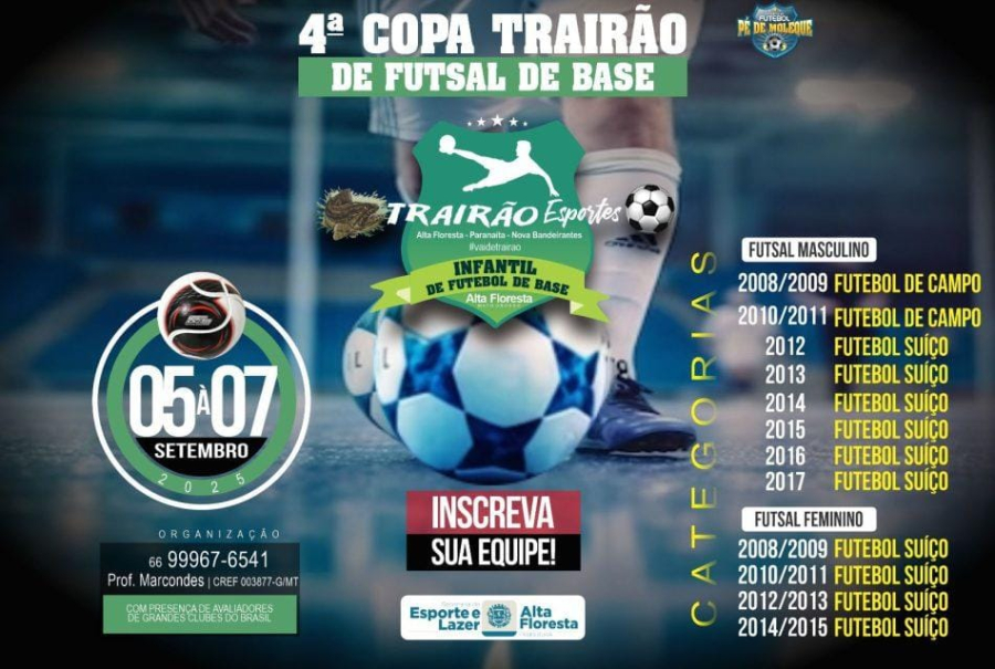 Alta Floresta se prepara para a Copa Trairão de Futsal de Base 2025