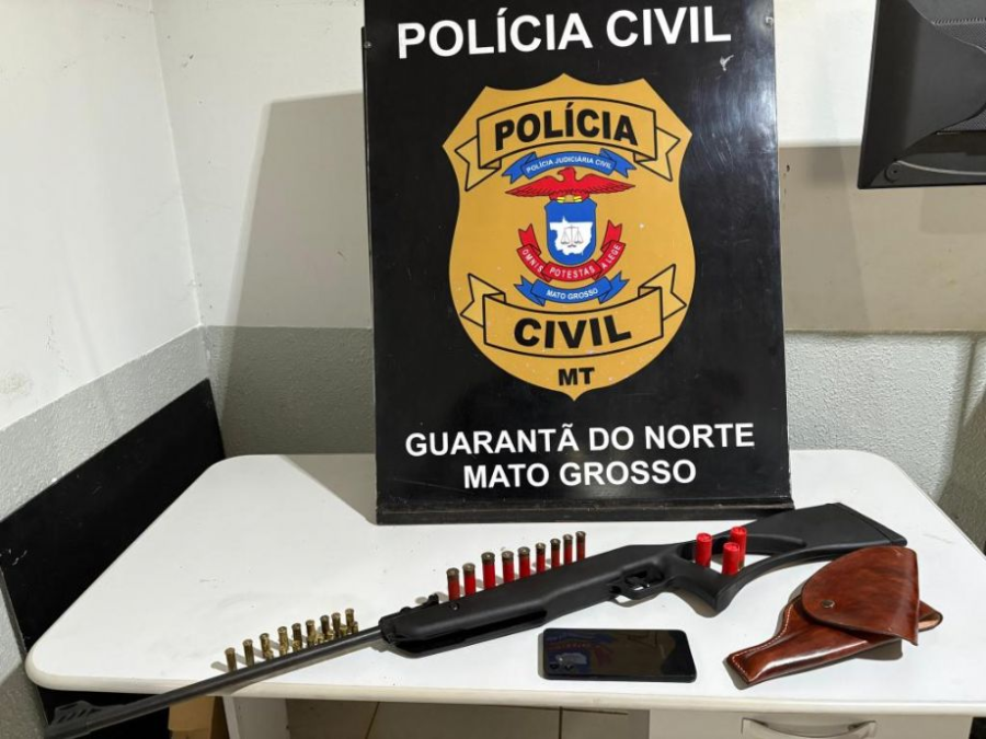 Policiais localizam espingarda dentro de freezer em Guarantã do Norte; um preso