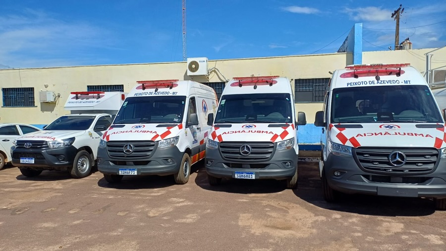 Peixoto de Azevedo amplia frota da saúde com novas ambulâncias