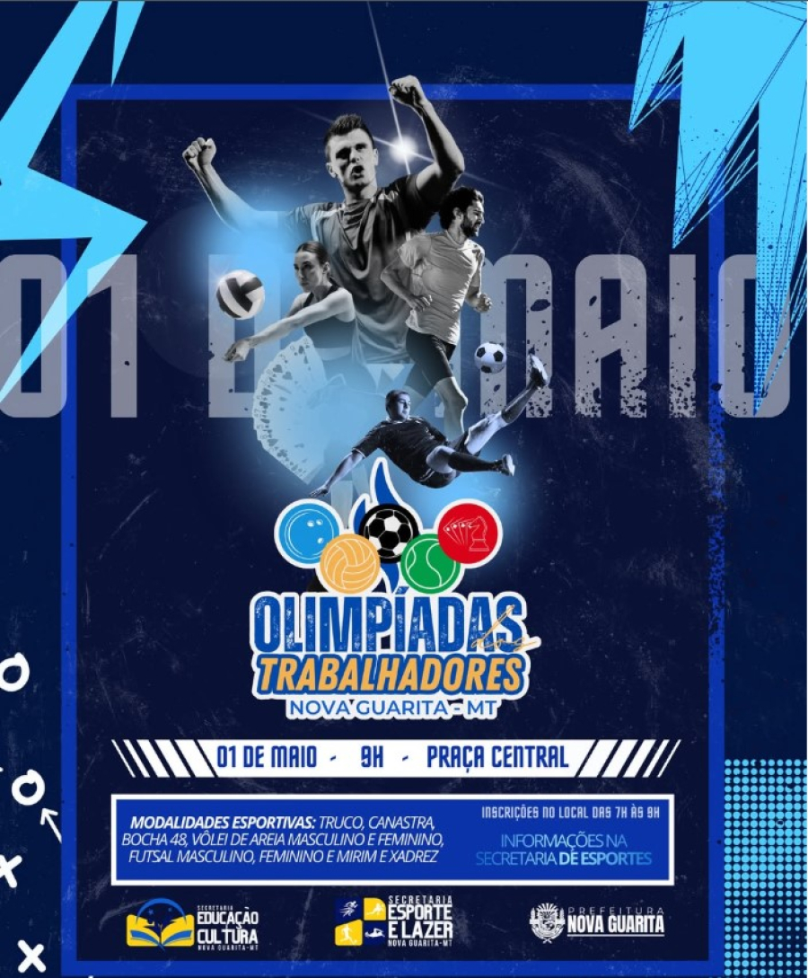 Esporte, lazer e integração marcam Olimpíadas dos Trabalhadores em Nova Guarita no dia 1º de maio
