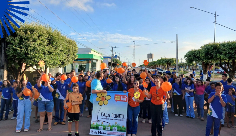 Caminhada “Faça Bonito” mobiliza comunidade em Nova Guarita no combate à violência infantil