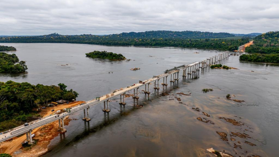 Com 1.410 metros de extensão, ponte do Rio Juruena chega a 68% de execução