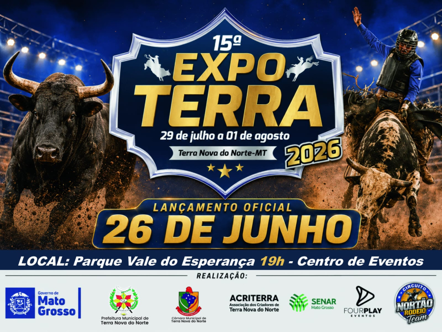 Expoterra 2026 tem data definida e promete entrar para a história de Terra Nova do Norte  