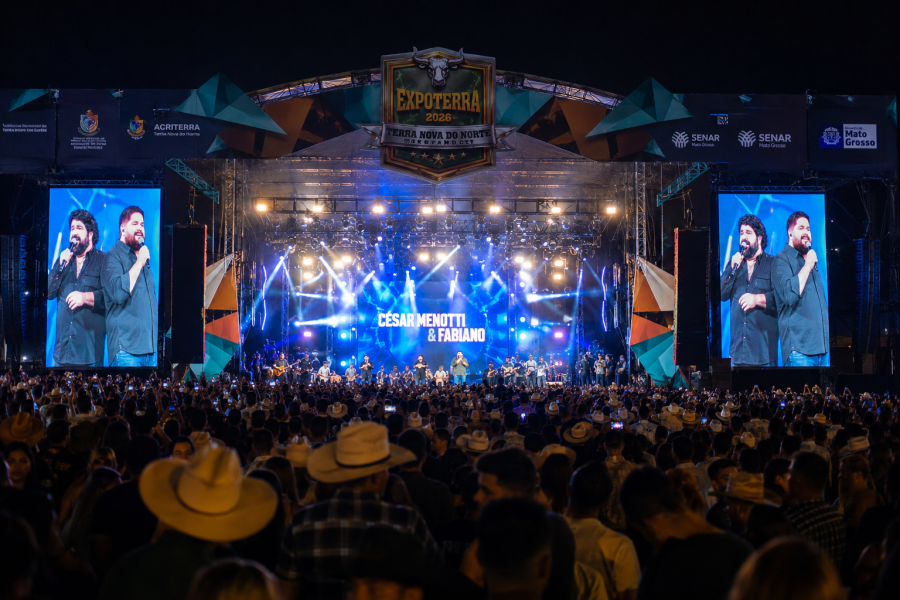 ExpoTerra 2026 é lançada oficialmente com show de César Menotti & Fabiano
