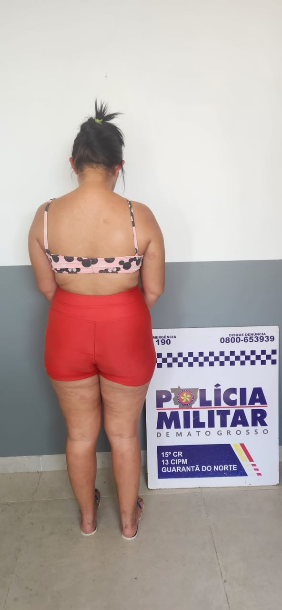 PM prende mulher com mandado em aberto em Guarantã do Norte