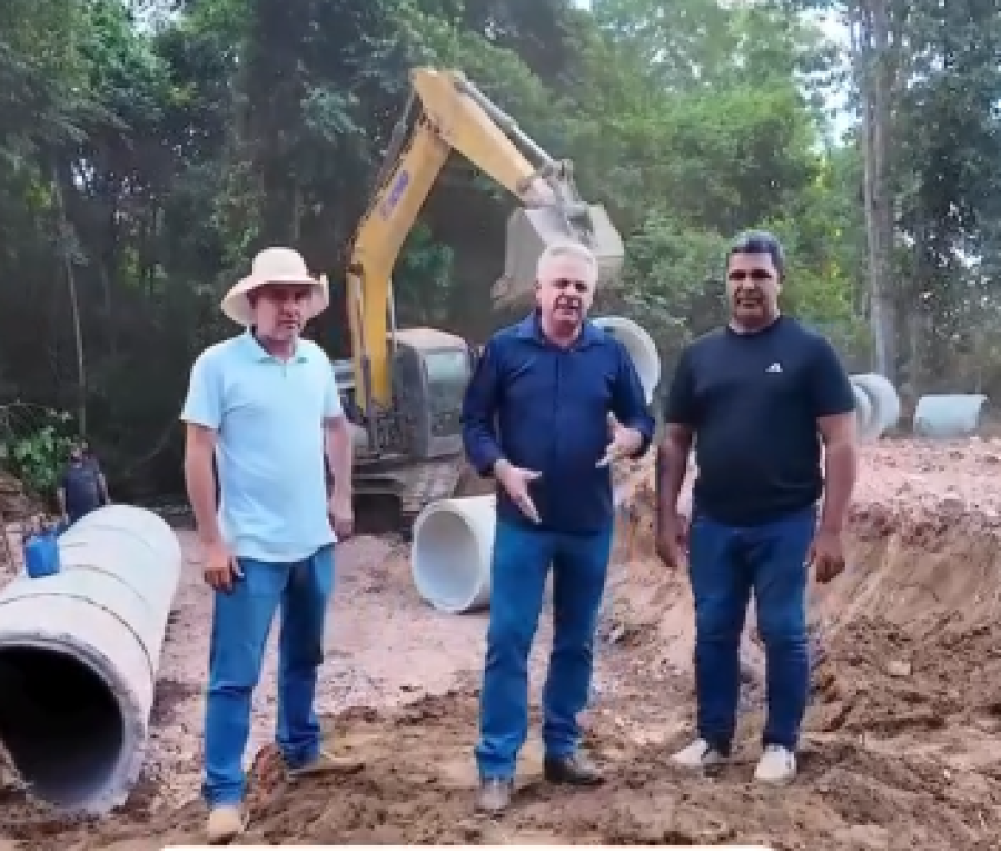 Novo Mundo avança com substituição de pontes por manilhas de concreto